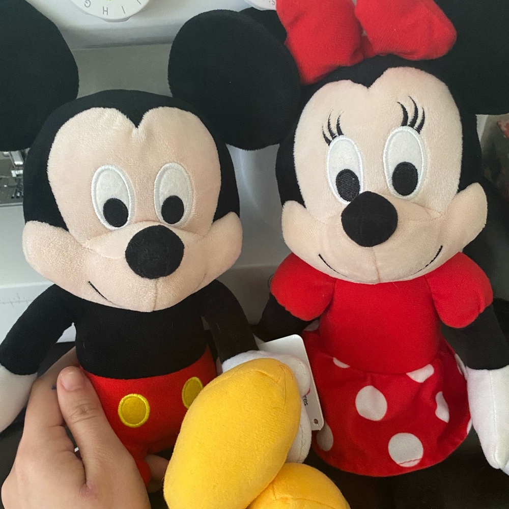 Mickey and Minnie Medium Plushes BNWT